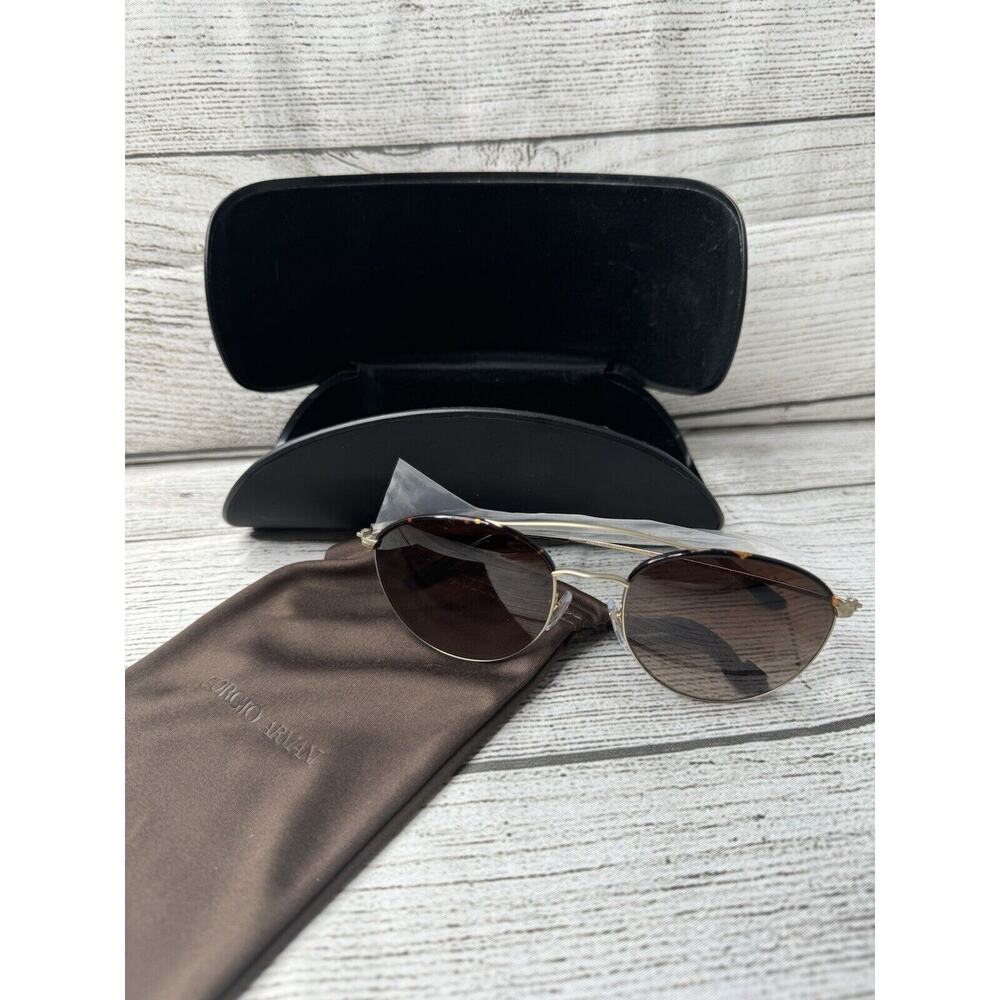 Giorgio Armani Metal Brown Sunglasses AR6032J-3002/13 MSRP $282 NEW Aviator
